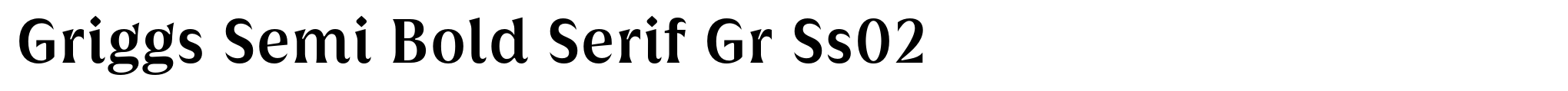 Griggs Semi Bold Serif Gr Ss02 image